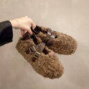 Adjustable Strap Women's Plush House Slippers