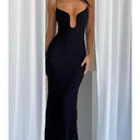 Chic Deep V-Neck Maxi Dress for Women