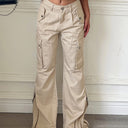 Loose Fit Women's Cargo Pants with Side Pockets