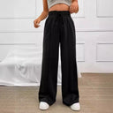 Women's Chic Wide Leg Leisure Pants with Elastic Waist