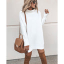 Chic Oversized Turtleneck Dress with Long Sleeves for Women