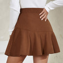 Stylish Corduroy Cotton Flared Skirt for Women