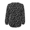 V-Neck Women's Blouse with Chic Polka Dot Style