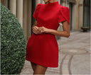 Chic Puff Sleeve Women’s Dress