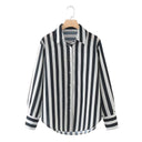 Chic Stripe Blouse with Classic Collar for Women