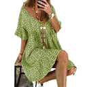 Chic Women's Summer Dress with Flowing Sleeves and V-Neck