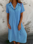 Chic Women's Button-Down Shirt Dress