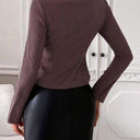 Women's Long Sleeve Stripe Blouse – Stylish & Chic