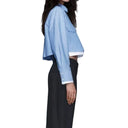 Chic Women's Short Sleeve Blouse with Stylish Patch Pockets