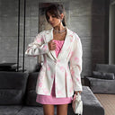 Floral Design Blazer Jacket for Women