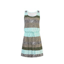 Stylish Women's Dress with Decorative Drawstring and Trendy Stripes