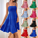 Women's Stylish Strap Dress with Flowy Skirt