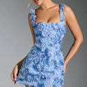 Floral Appliqué Mini Dress for Women