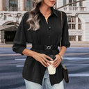 Chic Women's Blouse with Belted Style