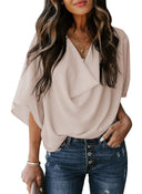 Chic Wrap Blouse for Women in Relaxed Style