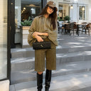 Chic Women's Blouse with Zipper and Loose Sleeves