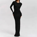 Chic Long Sleeve Maxi Dress with Flattering Silhouette