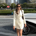Chic Ladies' Coat Dress with Stylish Button Accents