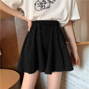Elastic Waistband Drawstring Women's Skirt