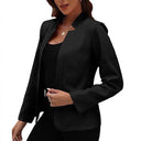 Chic Women's Blazer with Contemporary Design and Button Accents