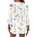 Floral Print Women's Blouse with Button Closure