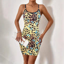 Women's Butterfly Print Fitted Dress