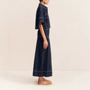 Chic Women's Denim Skirt with Side Pockets