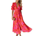 Floral V-Neck Maxi Dress for Women