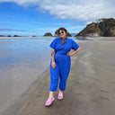 Women's Stylish Jumpsuit with Utility Pockets and Zipper