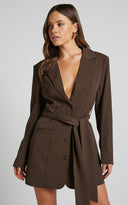 Chic Black Blazer Dress for Women