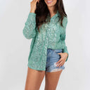 Chic Oversized Glimmering Blouse for Women