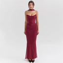 Chic Women's Evening Dress with Stylish Décolleté Design