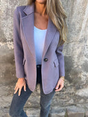 Chic Wool Double Button Jacket for Women