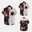 Floral Print Women's Short Sleeve Blouse