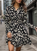 Chic Women's Long Sleeve Dress in Tailored Style