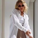 Chic Women's Long Sleeve Check Blouse