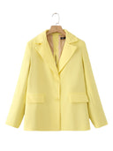 Chic Women's Blazer Jacket with Stylish Pockets