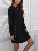 Stylish Women's Dress with Button Accents
