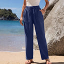 Chic Women's Beach Pants with Pocketed Design