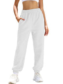 Women's Elastic Waist Trousers with Pockets