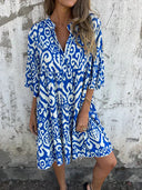 Chic Women's Beach Dress with Trendy Print