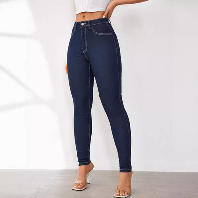 High-Waisted Stretch Denim Skinny Jeans for Women