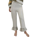 Chic Ruffle Hem Women's Trousers