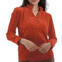 Chic Ruffle Top with Button Closure for Women