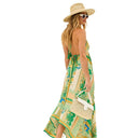 Artistic Patterned Halterneck Maxi Dress for Women