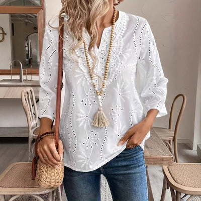 Women's Embroidered Blouse with Detailed Design