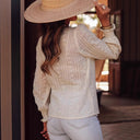 Artistic Embroidered Women's Blouse with Voluminous Sleeves