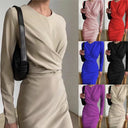 Chic Long Sleeve Wrap Dress for Women