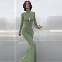 Chic High-Collar Maxi Dress for Women