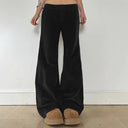 Flared High-Waisted Pants in Soft Fabric